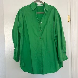 Frankie Shop Green Melody button up shirt sz m/l oversized